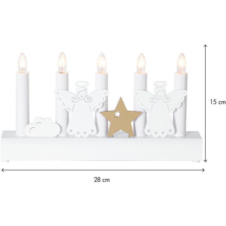 Lysestage Julia Hvid Star Trading Engel – billede 5