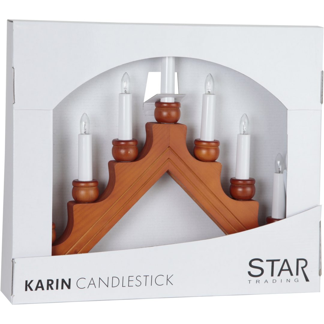Lysestage Karin Brun Star Trading Brun – billede 2
