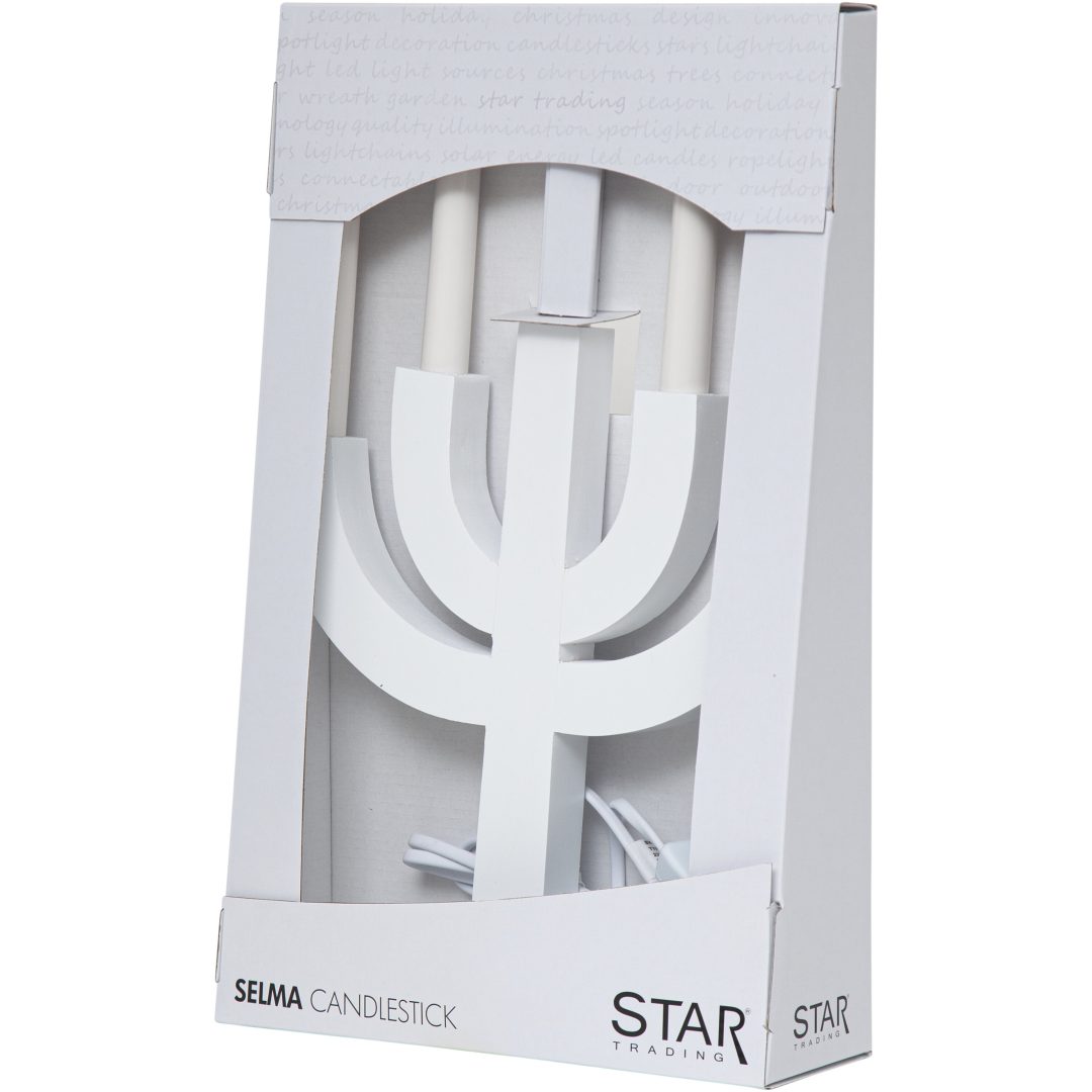 Lysestage Selma Hvid Star Trading – billede 3
