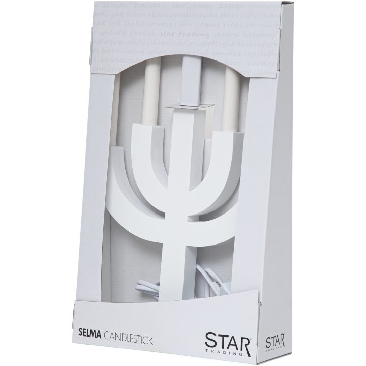 Lysestage Selma Hvid Star Trading – billede 3