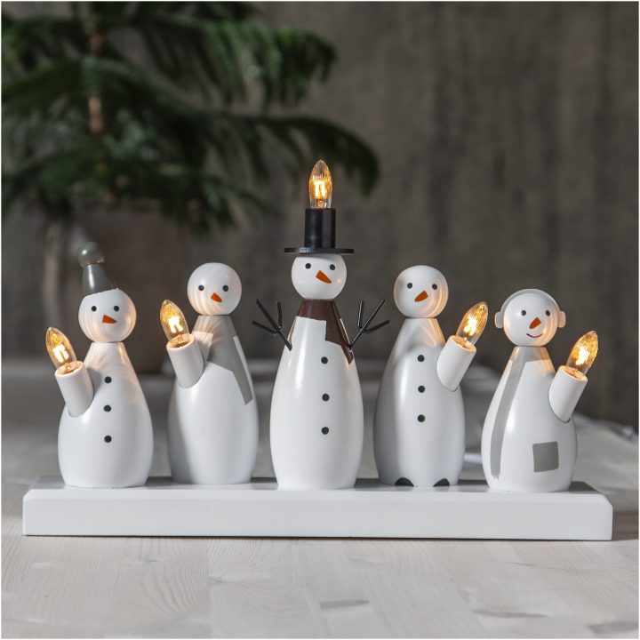 Lysestage Snowman Hvid Star Trading – billede 5