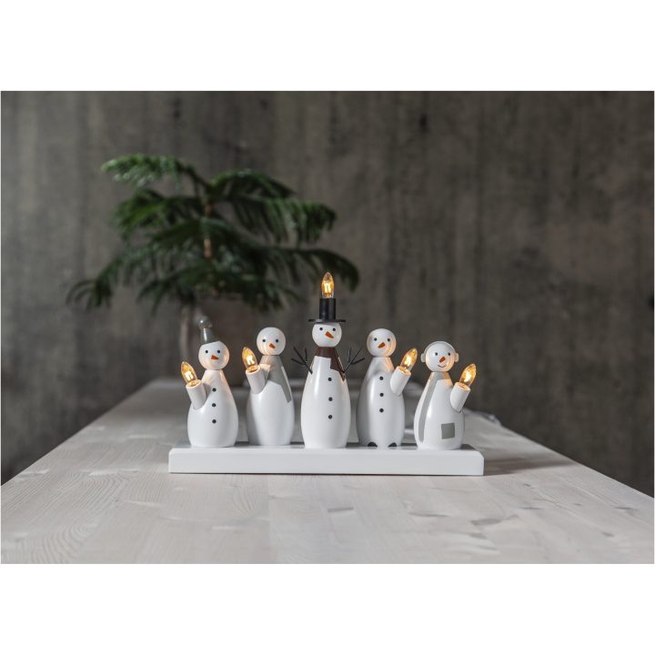 Lysestage Snowman Hvid Star Trading – billede 5