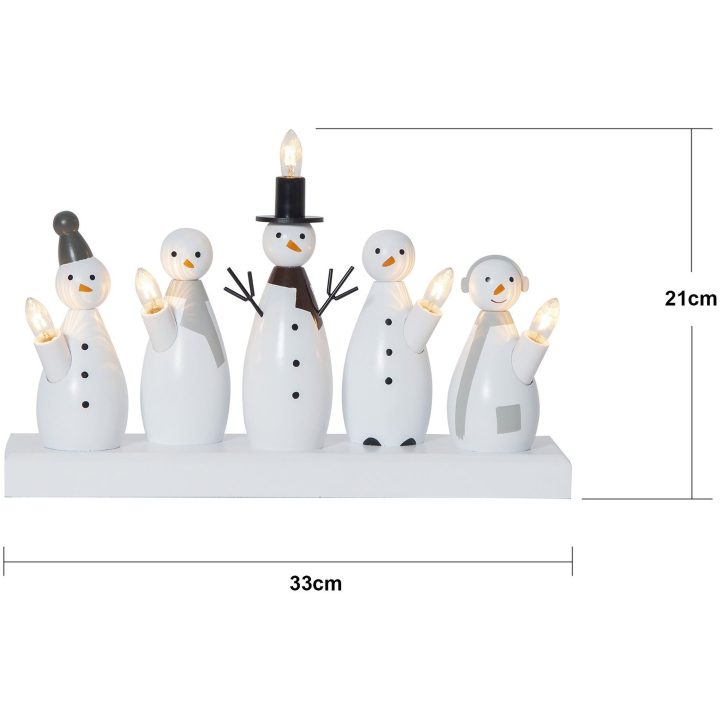Lysestage Snowman Hvid Star Trading – billede 4