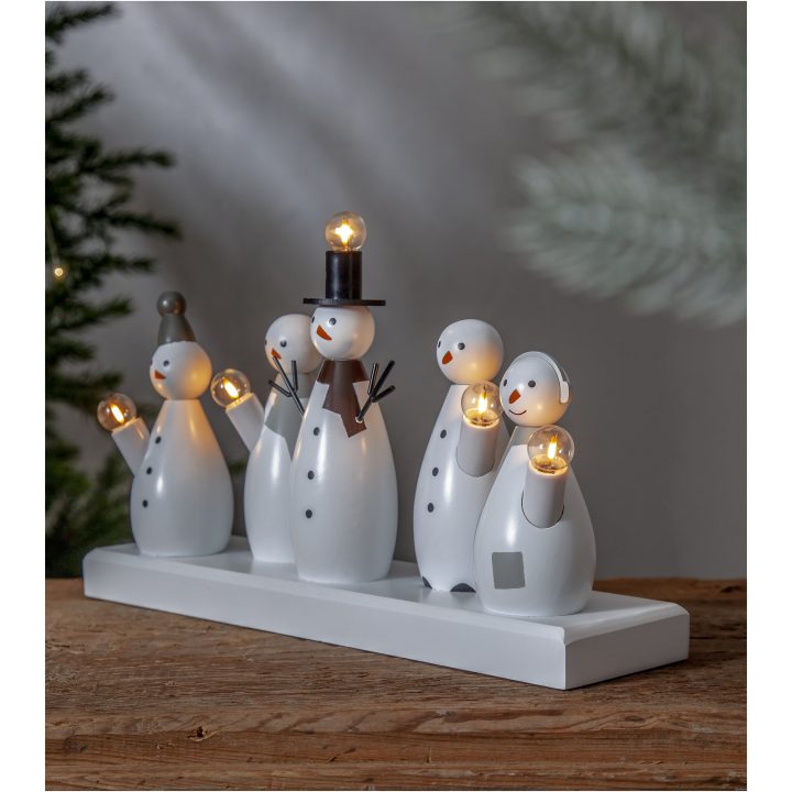 Lysestage Snowman Hvid Star Trading – billede 2