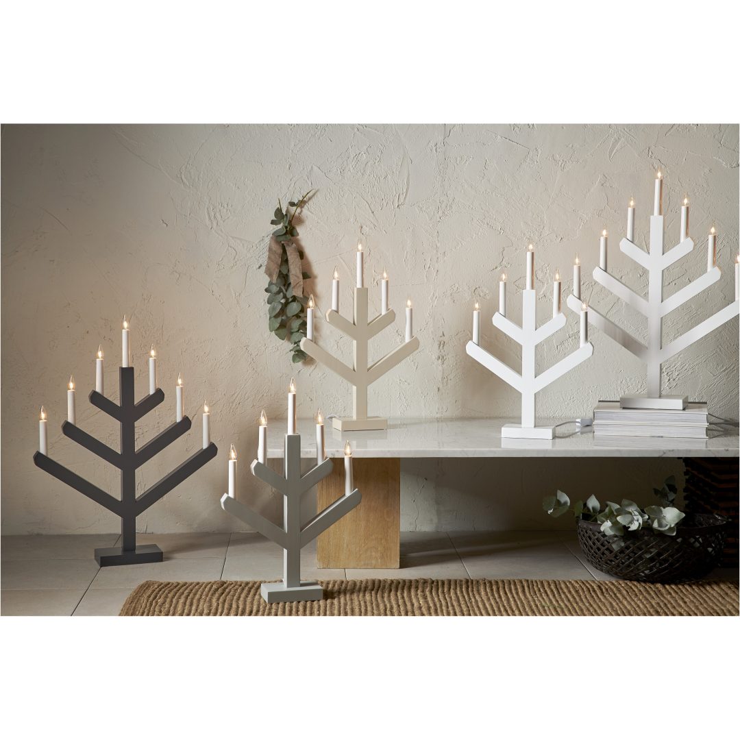 Lysestage Vinga Beige Star Trading 5 lys – billede 5