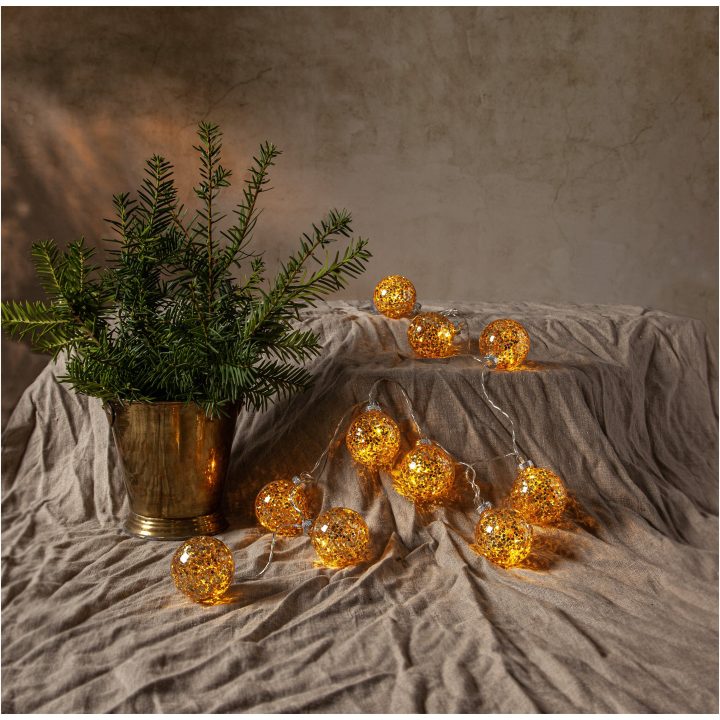Lysguirlande Glitter Guld Star Trading – billede 6