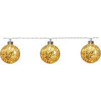 Lysguirlande Glitter Guld Star Trading