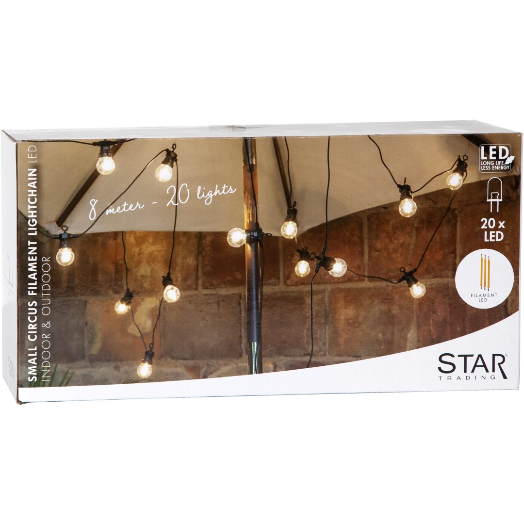 Lyskæde Circus Small Filament Sort Star Trading – billede 16