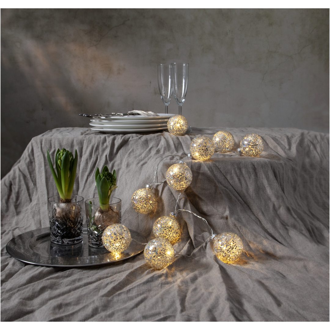 Lysslange Glitter Sølv Star Trading – billede 5
