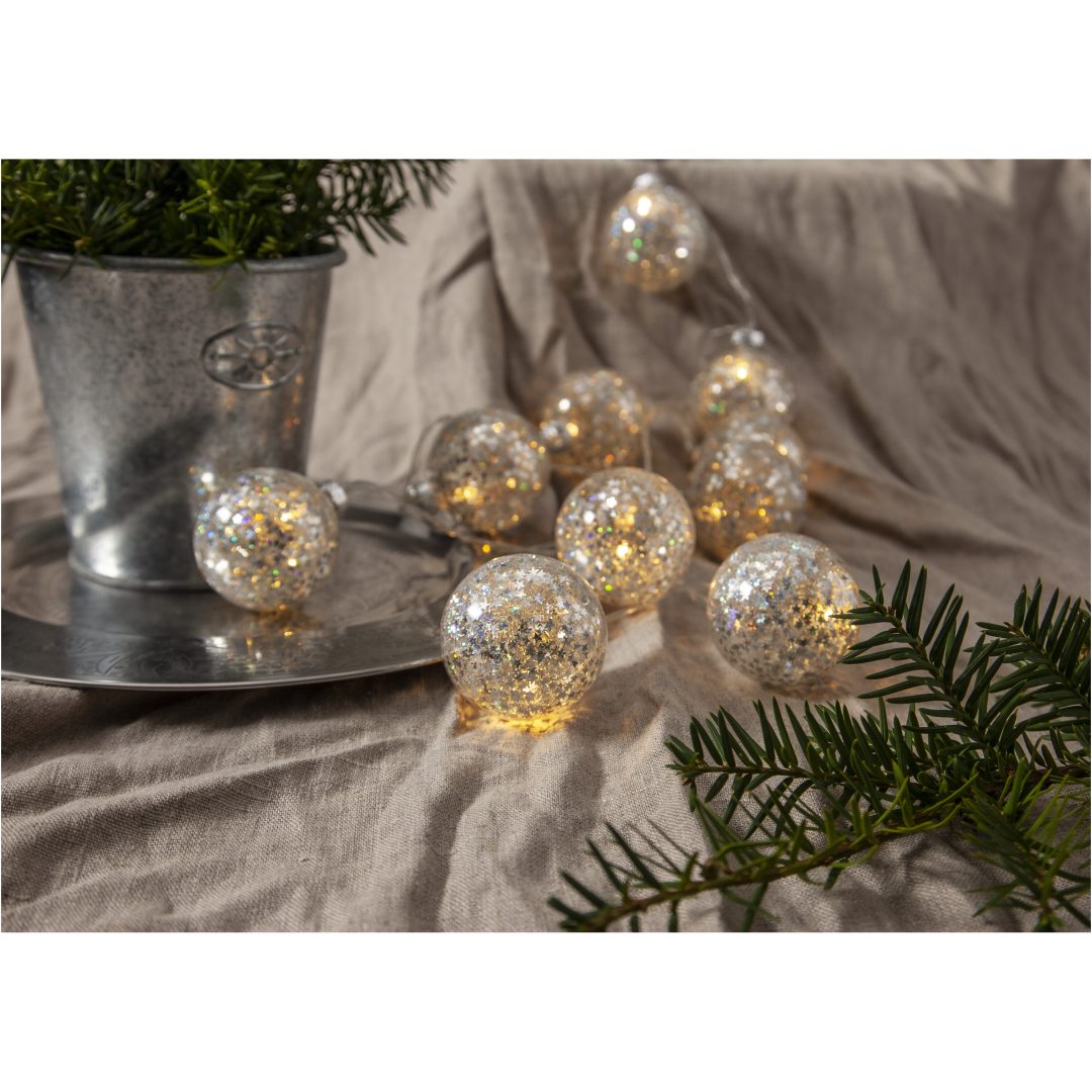 Lysslange Glitter Sølv Star Trading – billede 8