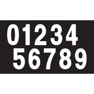 Mærkat Pro Numbers Hvid FACTORY EFFEX