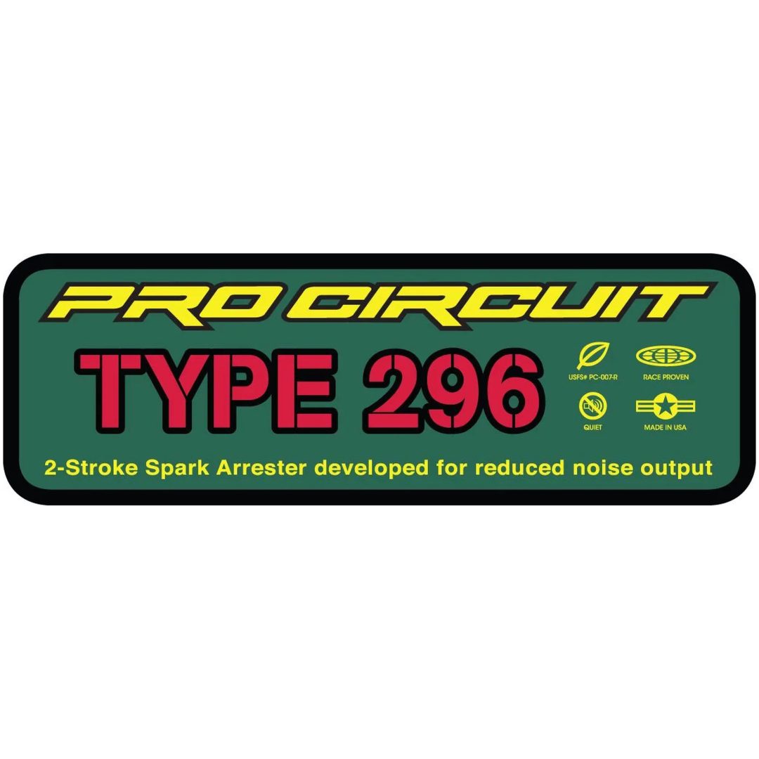 Mærkat Varmebestandig T296 Universal Pro Circuit SILENCER STICKER TYP 296