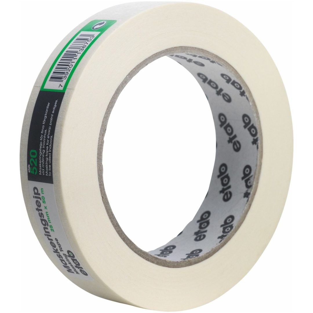 Malertape, Hvid, Bredde 25 mm etab – billede 2