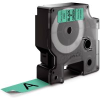 MÄRKBAND D1 19MMx7M SVART/GRÖN