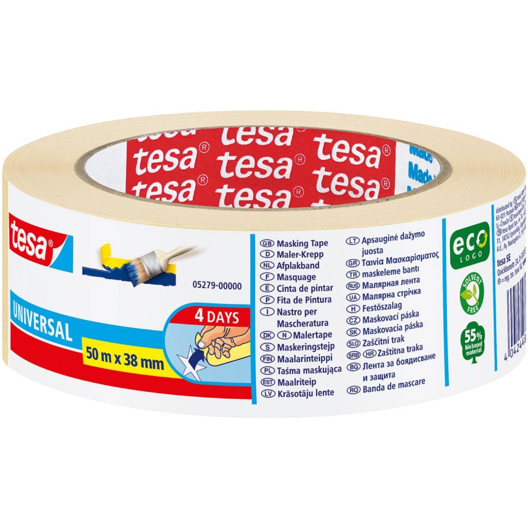 Maskeringstape Universal TESA MASKERINGSTAPE 5286 19MMX50M – billede 3