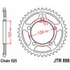 MC-bagtandhjul Stål JT 38 tand - Stål - Bag (525 kæde) – miniature 2