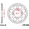 MC-bagtandhjul Stål JT 39 tand - Stål - Bag (530 kæde) – miniature 2
