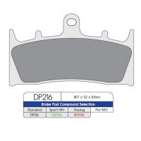 MC-bremseklodser foran DP Brakes