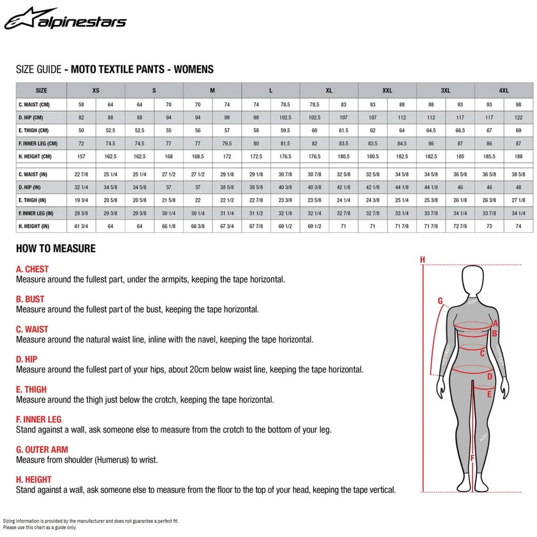 MC-bukser Dame Tekstil Andes Air Sort ALPINESTARS Vandresistent – billede 3