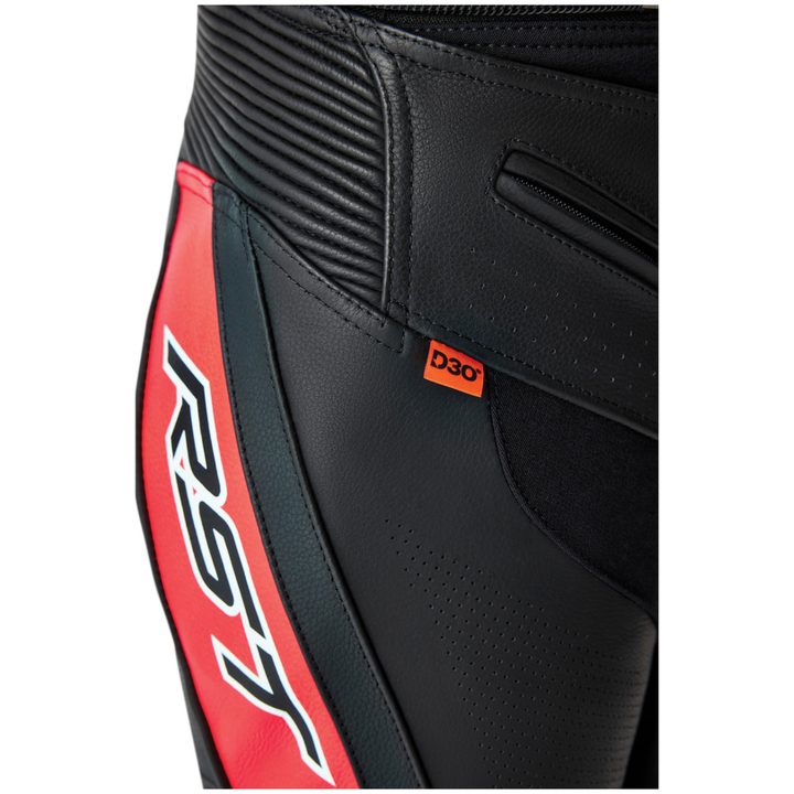 MC-Bukser Tractech Evo D3O Læder Sort Neonrød RST M – billede 6
