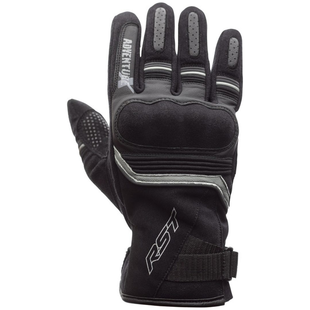 MC-Handsker Adventure-X CE Læder/Tekstil Sort RST s