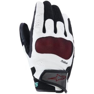 MC-Handsker Dame Stella Mogress Airflow Hvid/Mørkerød ALPINESTARS