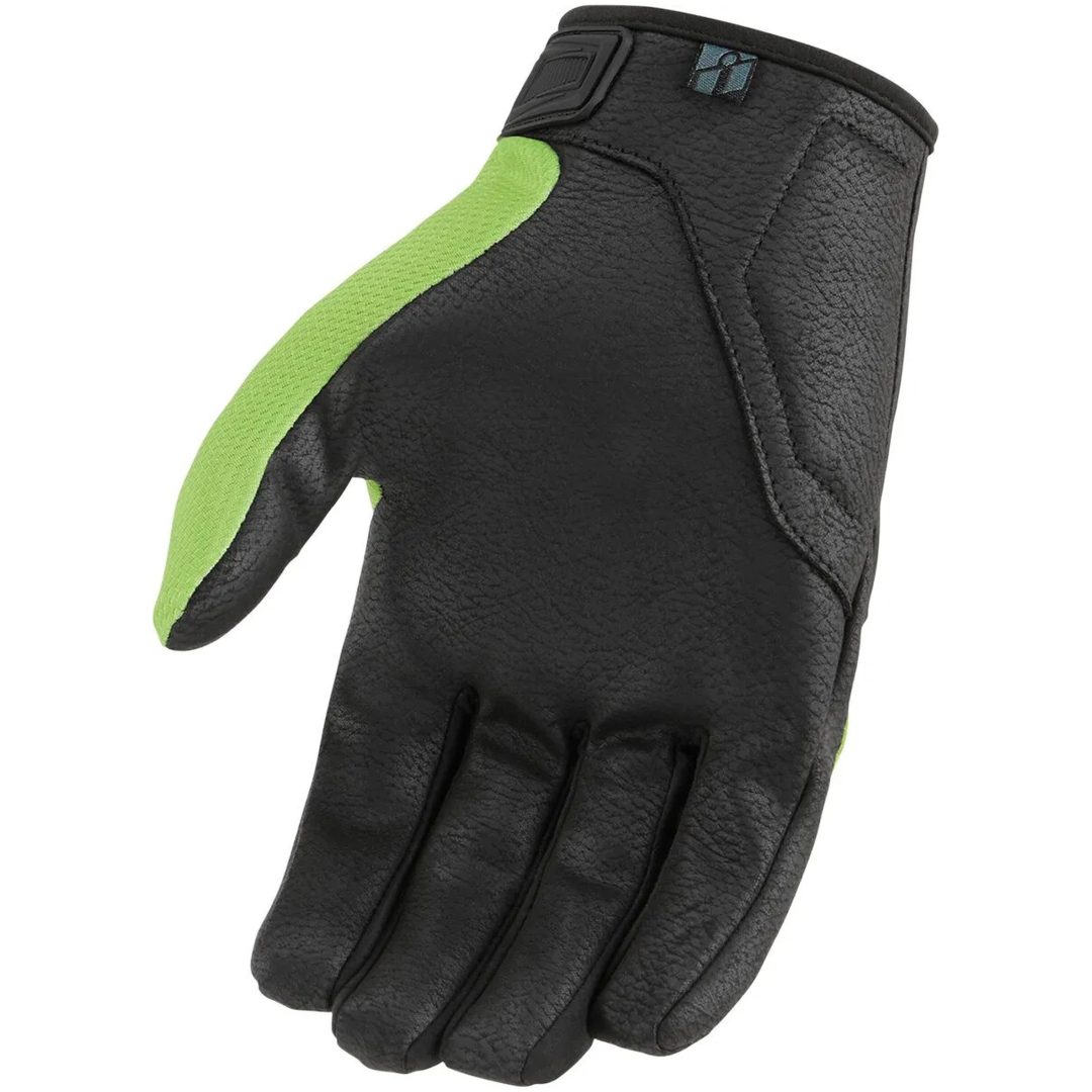 MC-Handsker Hooligan CE Kort Sort/Grøn ICON Small – billede 2