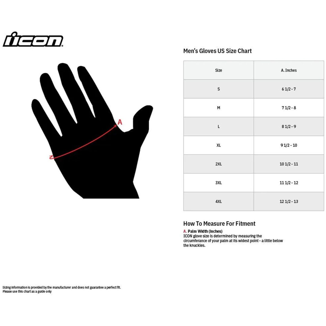 MC-Handsker Hooligan CE Kort Sort/Rød ICON Small – billede 4