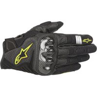 MC-Handsker Kort SMX-1 Air v2 Sort/Neongul Alpinestars