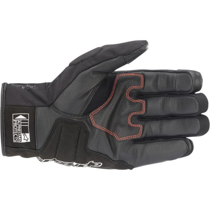 MC-handsker Læder Smx Z Drystar Sort/fluorescerende Rød ALPINESTARS Small – billede 3