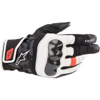 MC-handsker Læder Smx Z Drystar Sort/fluorescerende Rød/hvid ALPINESTARS