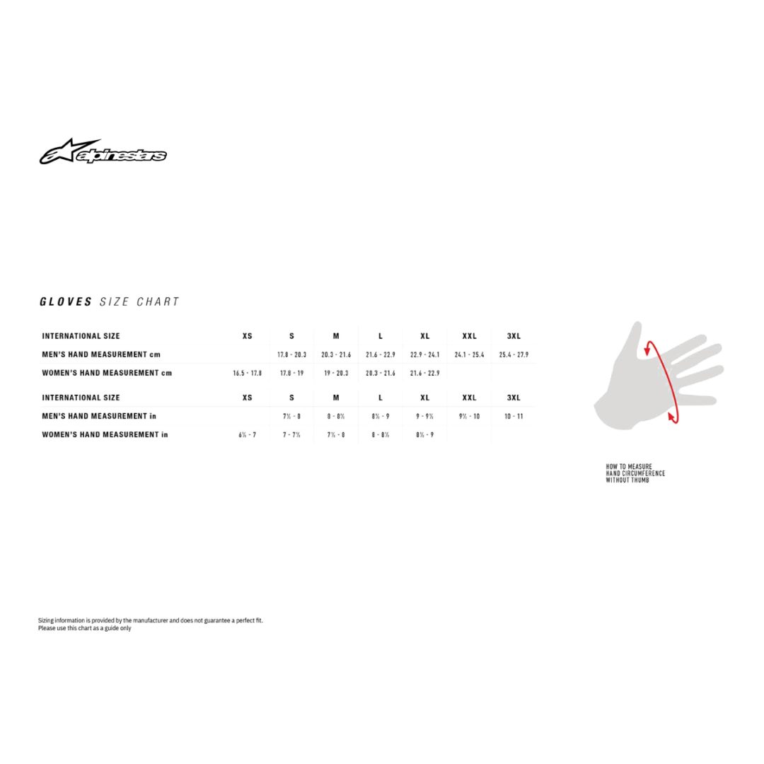 MC-handsker Læder Sp-8 V3 Sort/hvid/rød Fluorescerende ALPINESTARS XXXL – billede 2