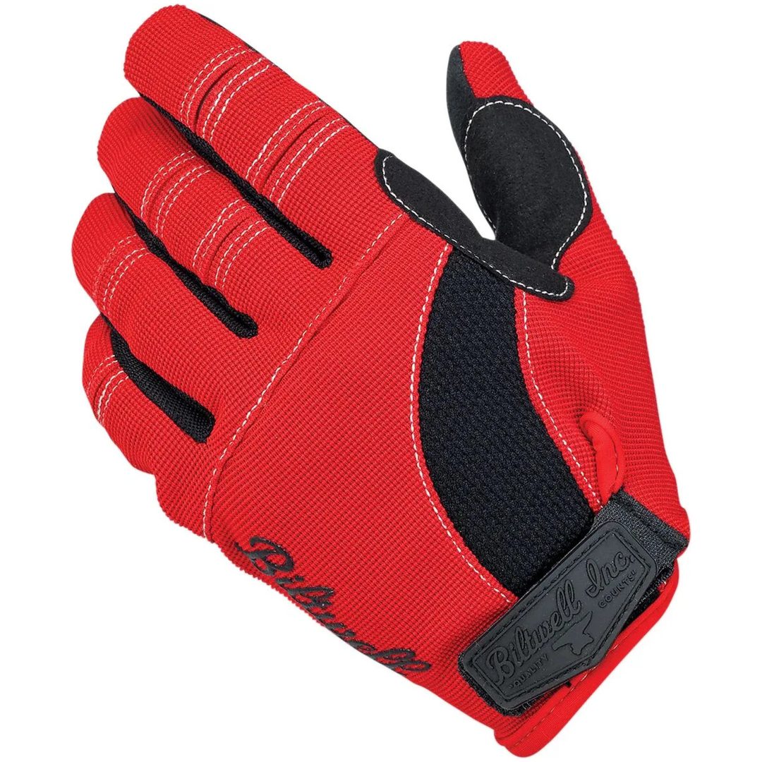 MC-Handsker Moto Kort Rød/Sort BILTWELL XS