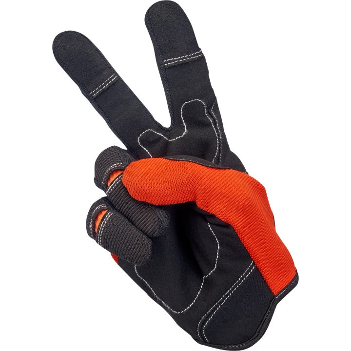 MC-handsker Moto Sort/orange BILTWELL Handsker – billede 5
