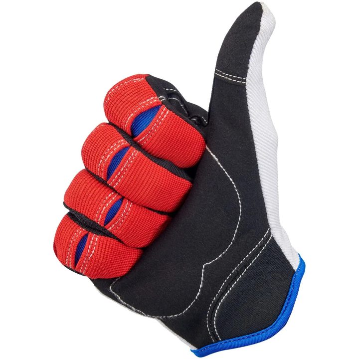 MC-handsker Moto Sort/rød/blå/hvid BILTWELL Handsker – billede 2