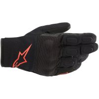 MC-Handsker S Max Drystar Fluorescerende Sort/Rød Alpinestars