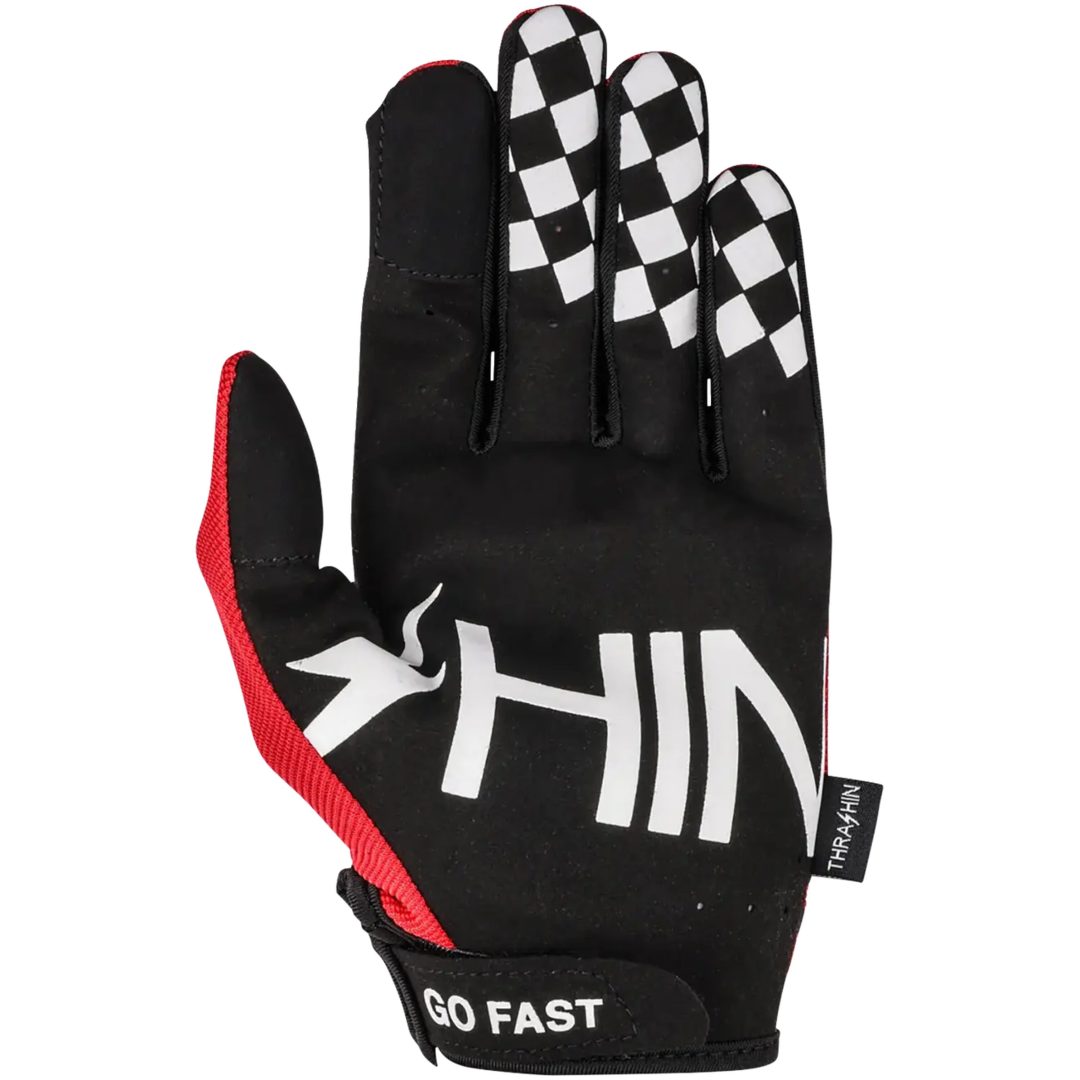 MC-Handsker Stealth Sort Rød Hvid THRASHIN SUPPLY CO. – billede 4