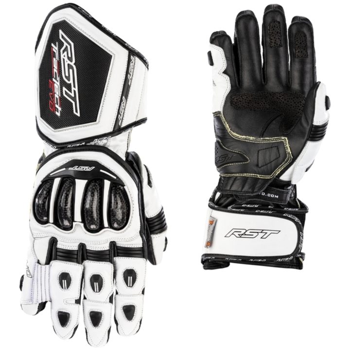MC-Handsker Tractech EVO 4 CE Læder Sort/Hvid RST XS – billede 7