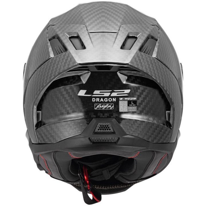 MC-Hjelm FF807 DRAGON CARBON Mat Sort LS2 M – billede 3
