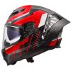MC-Hjelm FF807 DRAGON Kulfiber Trax Rød/Hvid LS2 M – miniature 2