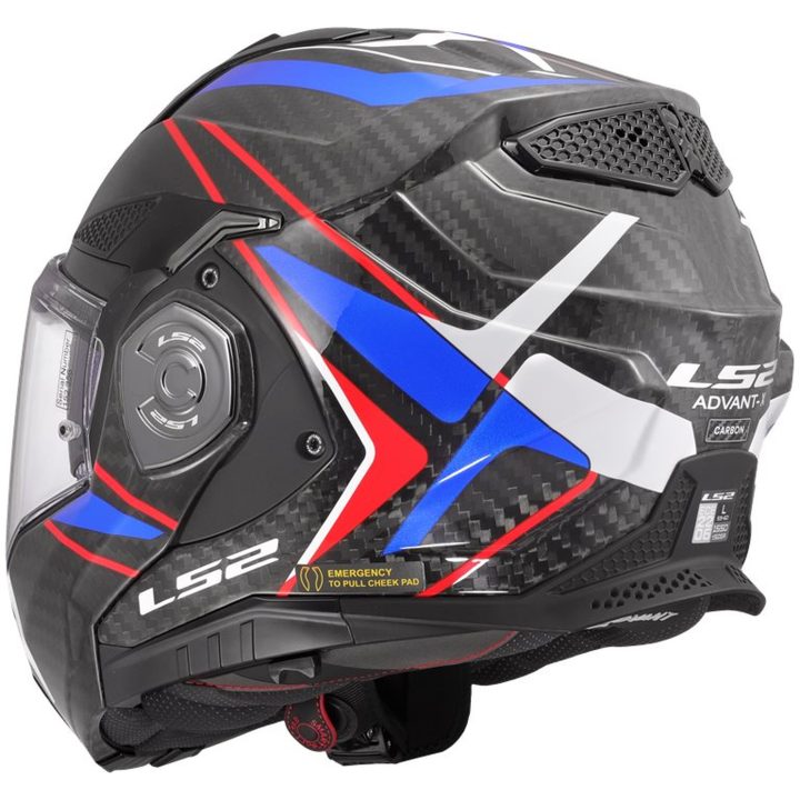 MC-Hjelm FF901 ADVANT X Future Kulfiber Hvid/Blå LS2 L – billede 3