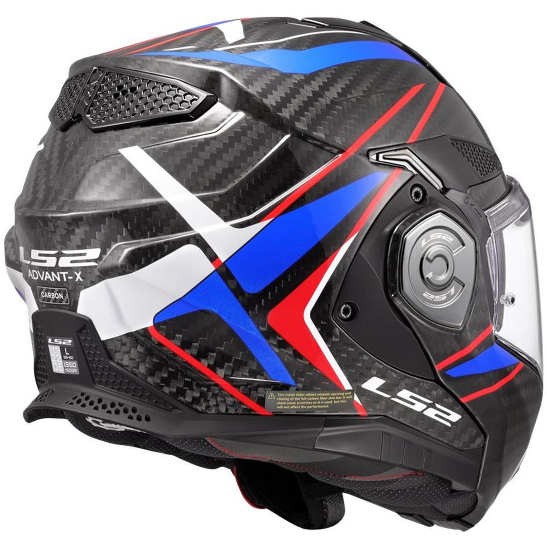 MC-Hjelm FF901 ADVANT X Future Kulfiber Hvid/Blå LS2 L – billede 5