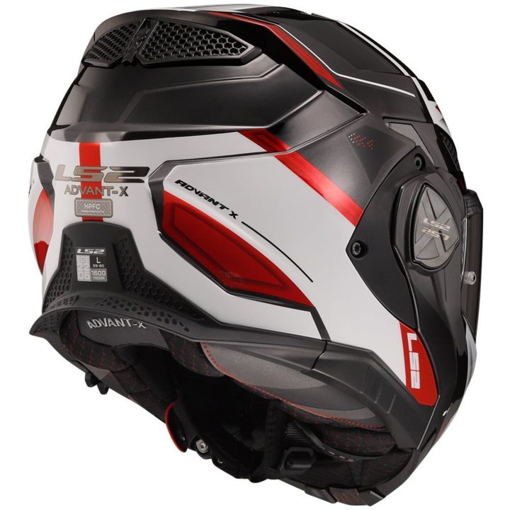 MC-Hjelm FF901 Advant X Sort/Hvid/Rød LS2 XS – billede 3