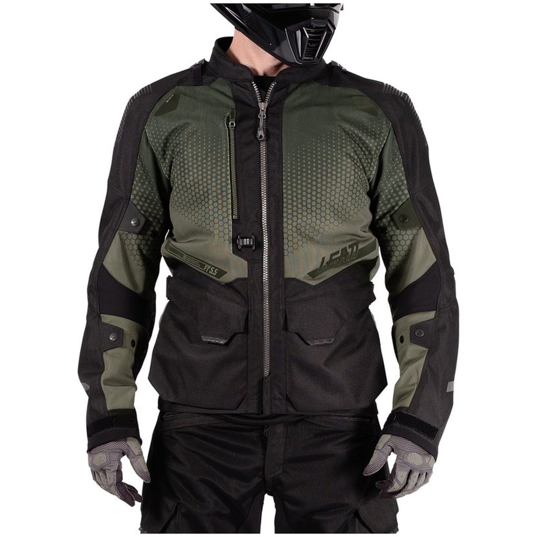 MC-Jakke ADV FlowTour 5.5 Tekstil Grøn Leatt XXL / US46 / EU56 – billede 10