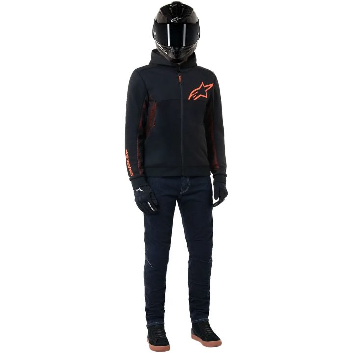 MC-jakke Chrome Air Sport Fleece Sort/Rød ALPINESTARS XL – billede 3