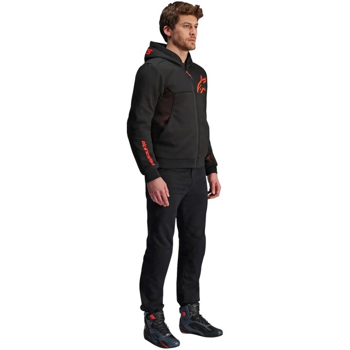MC-jakke Chrome Air Sport Fleece Sort/Rød ALPINESTARS XL – billede 4