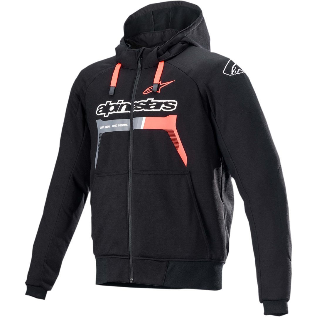 MC-jakke Chrome Sort/Rød ALPINESTARS Small