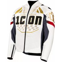 MC-Jakke Contra3™ Rizz Rizz Læder Brun/Hvid ICON
