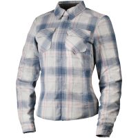MC-Jakke Dame Fallblock Flannel Tekstil Blå Grå Rød Hvid ICON