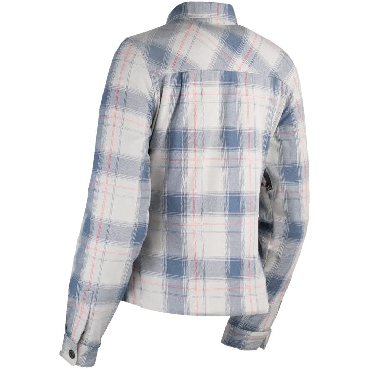 MC-Jakke Dame Fallblock Flannel Tekstil Blå Grå Rød Hvid ICON M – billede 2